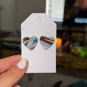 Clay heart studs!